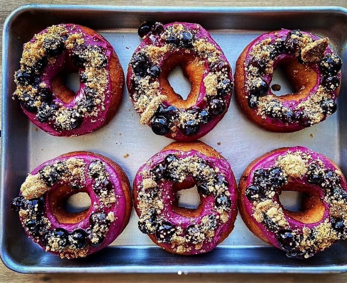 tray of vegan donuts