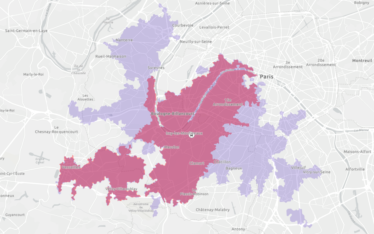 30 minute travel time from Issy RER station
