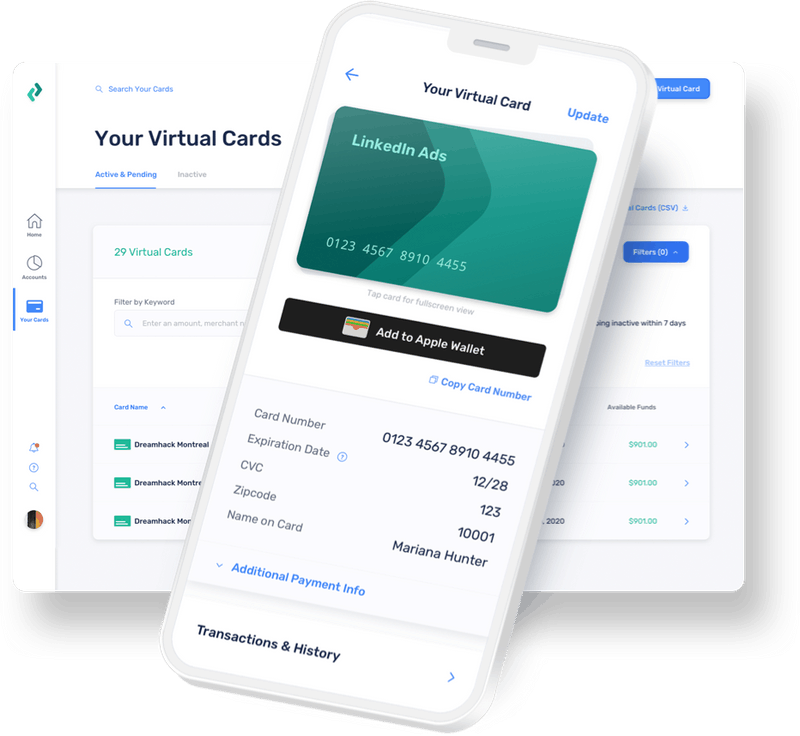 Virtual Credit Cards for Businesses, Banks and Software Platforms Extend