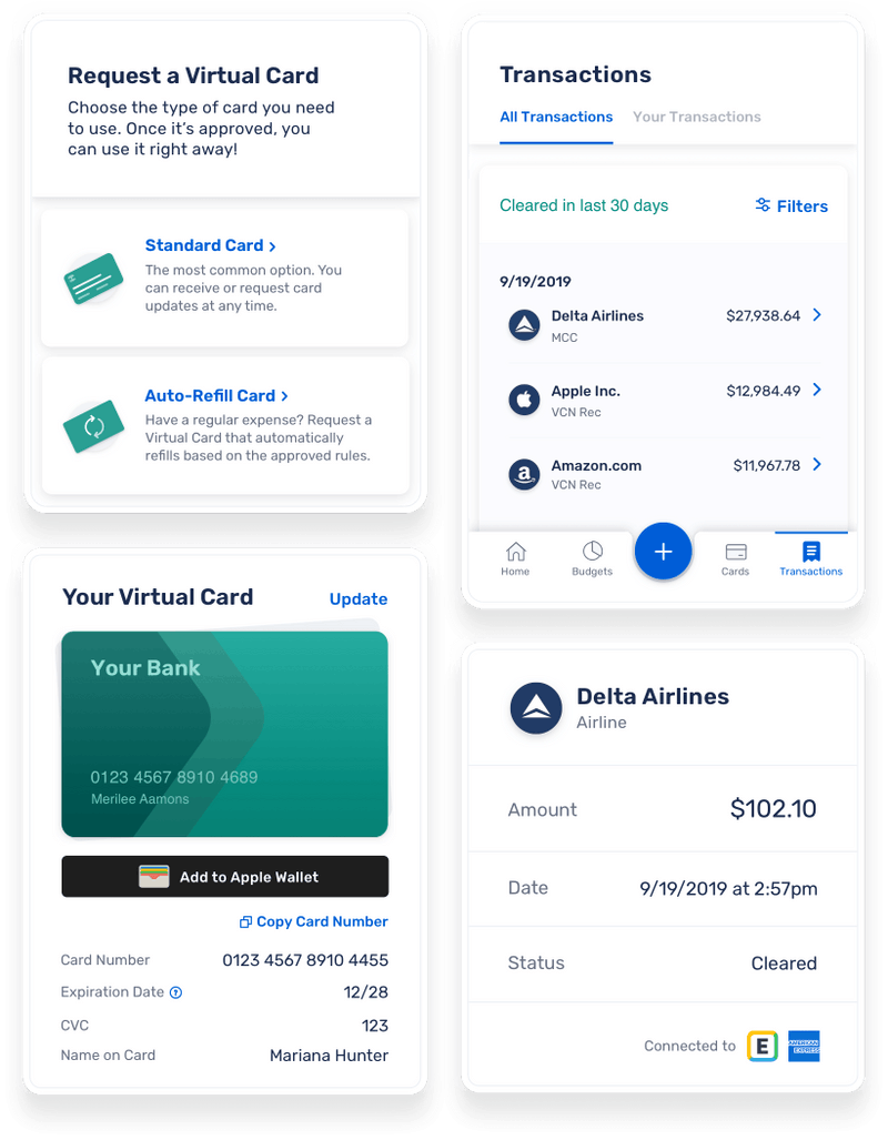 Virtual Credit Cards for Businesses, Banks and Software Platforms Extend