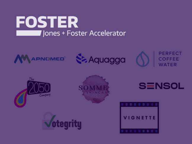 Accepted to Jones + Foster Accelerator