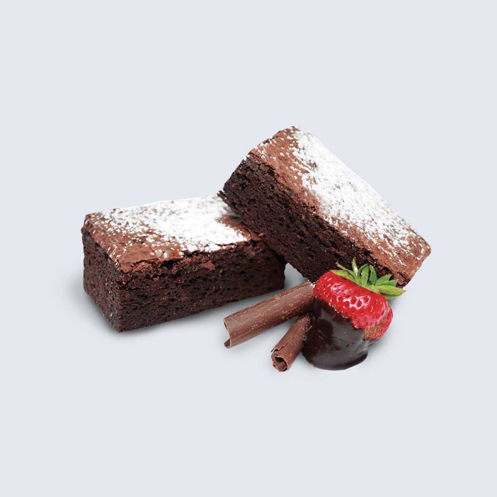 Chocolate Fudge Brownie Slice - High