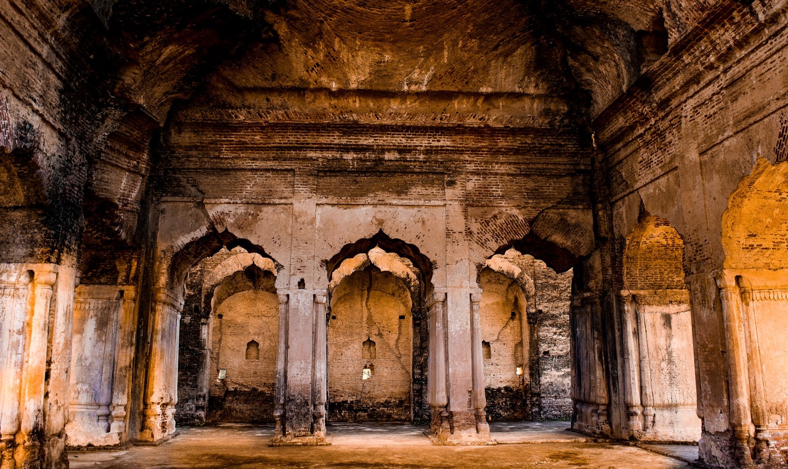 inside of an old building