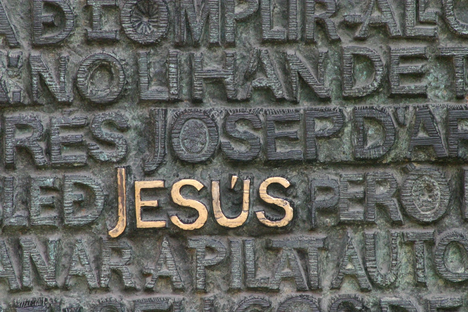 Engraved name of Jesus