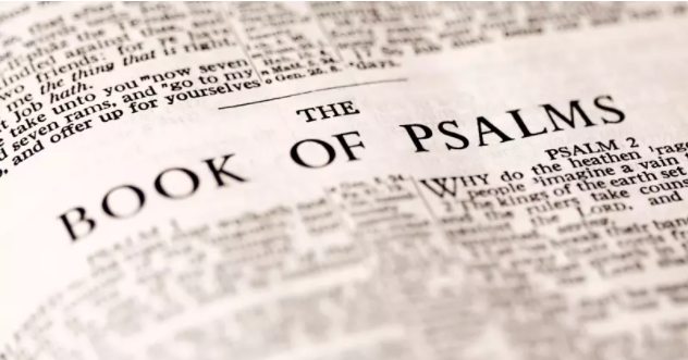 closeup of the book of Psalms