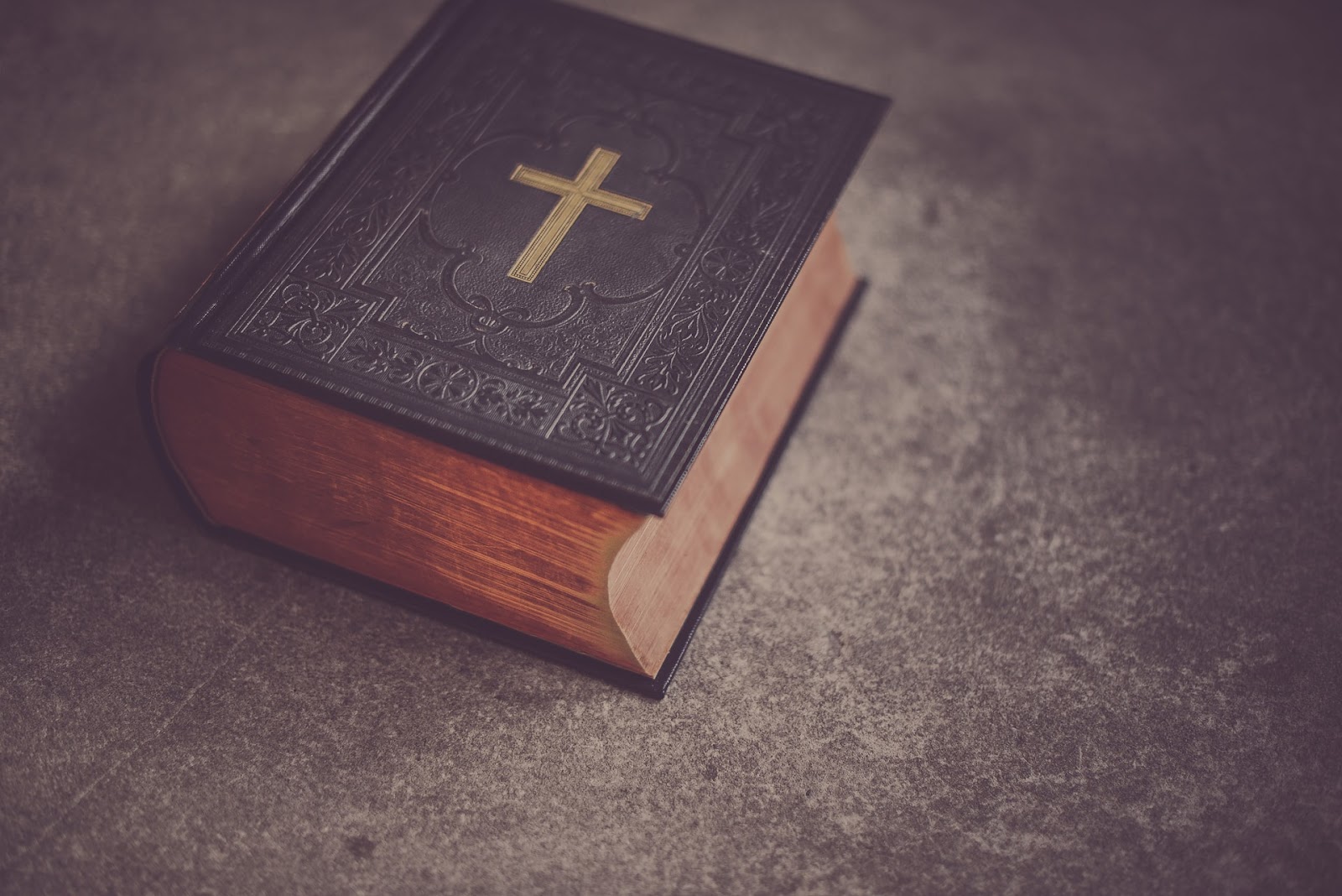  bible with a cross