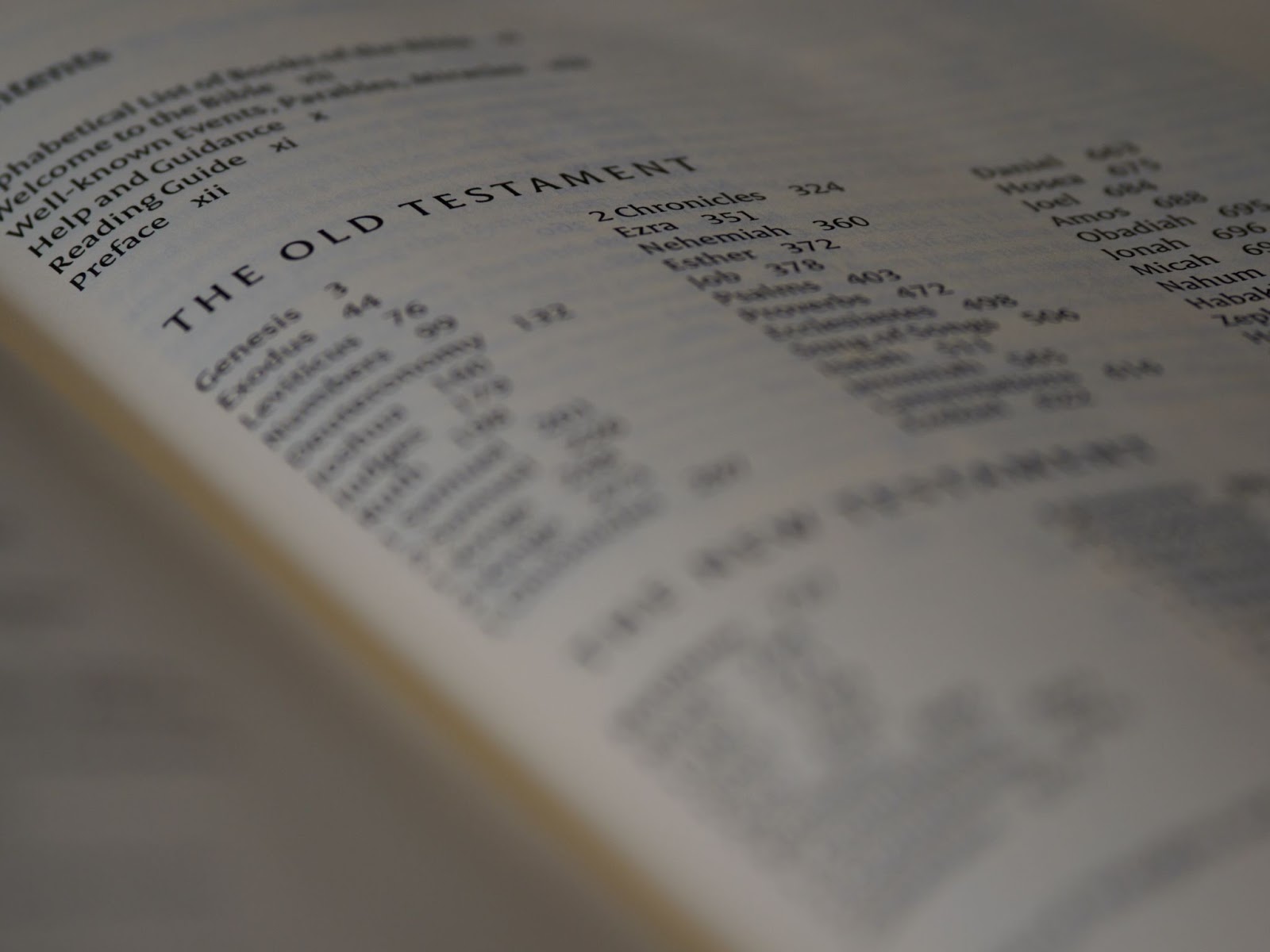 close-up picture of the Old Testament
