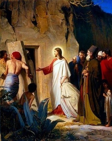 Raising Lazarus, Oil on Copper Plate