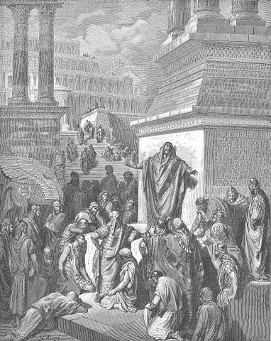 Jonah preaching to the Ninevites