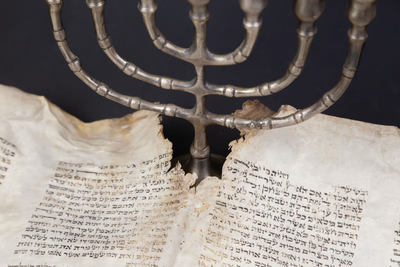 a menorah in the middle of a paper
