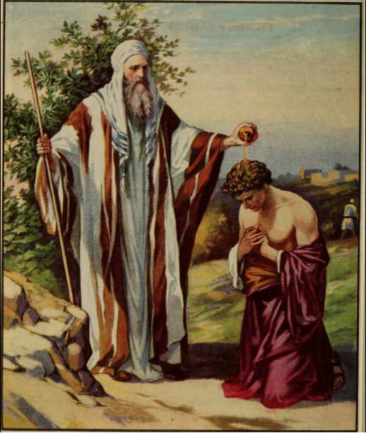 painting of Samuel annointing David