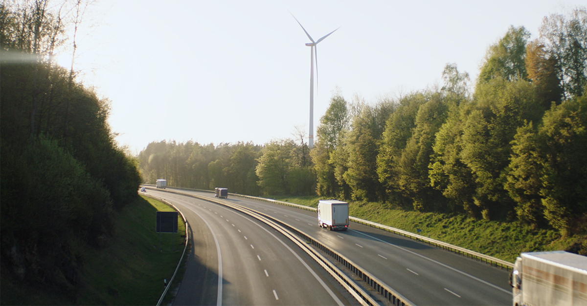 truck on road
