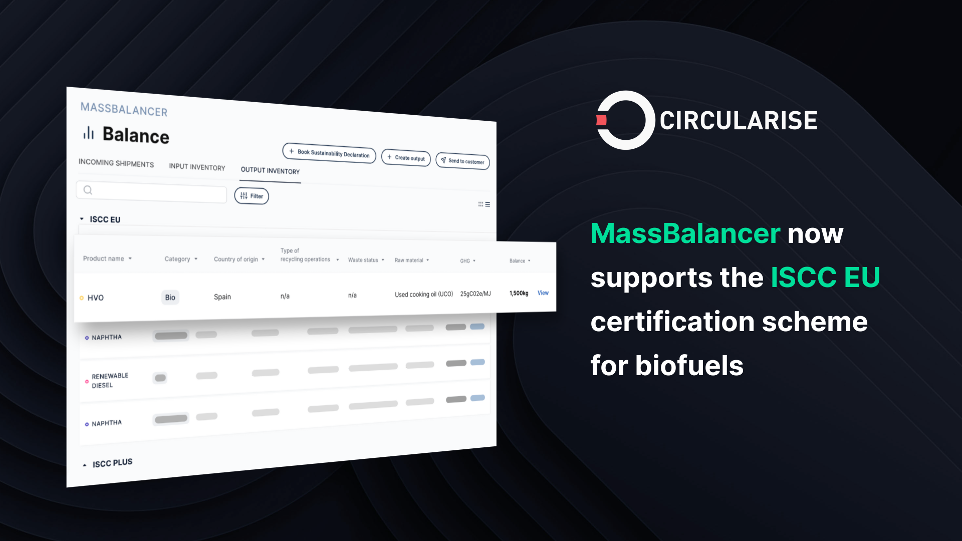 Circularise enhances MassBalancer to support ISCC EU for RED II compliance