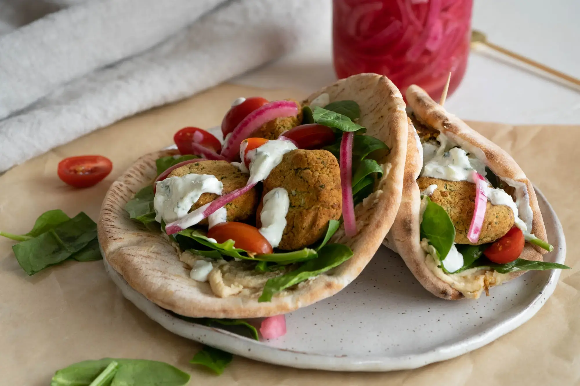 Falafel Gyro (Air Fryer or Pan Fried Method)