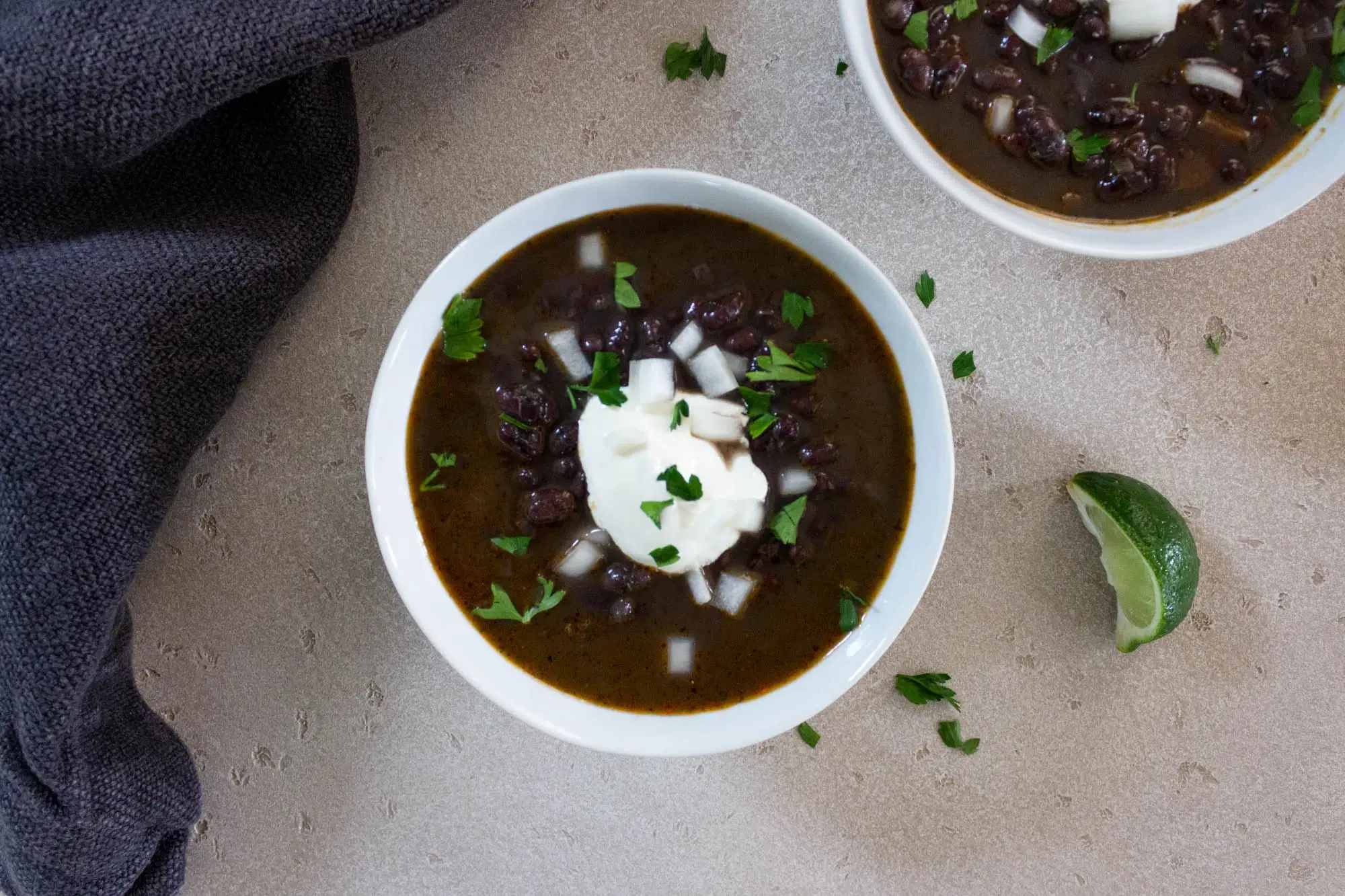 Easy Chipotle Black Bean Soup (with Dried Beans)
