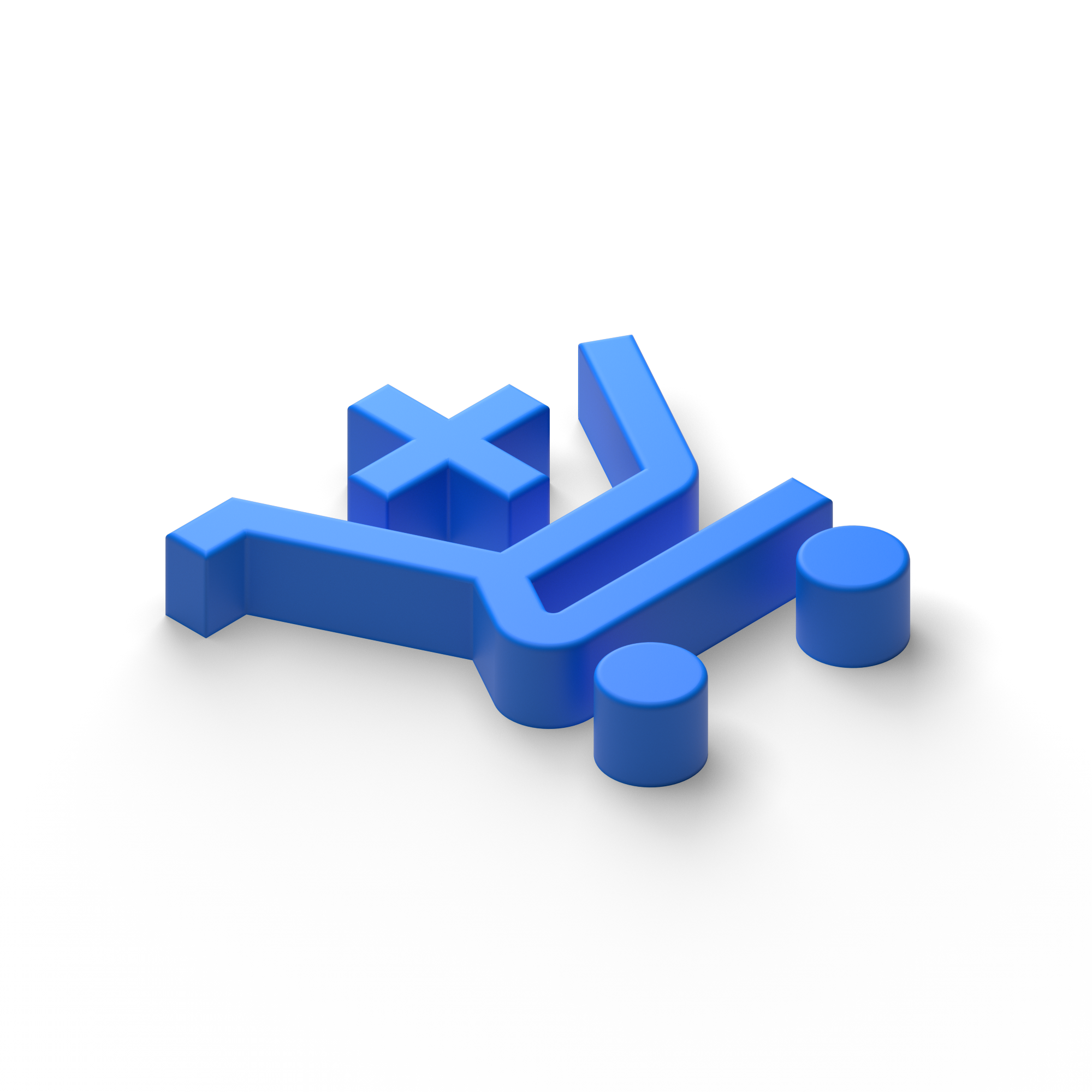 3D shopping cart icon