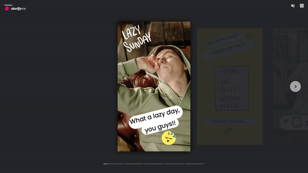 Website Lack of Inspiration Story Slide Changing