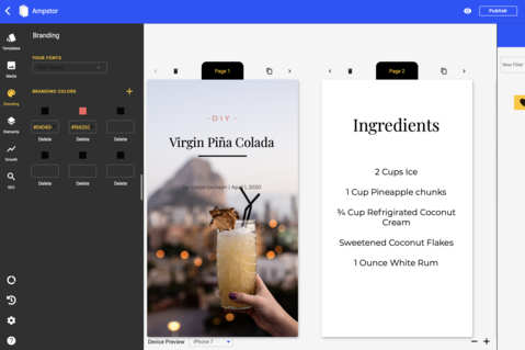 ampstor web story builder