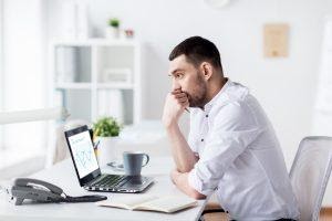 A person using an analytics tool.