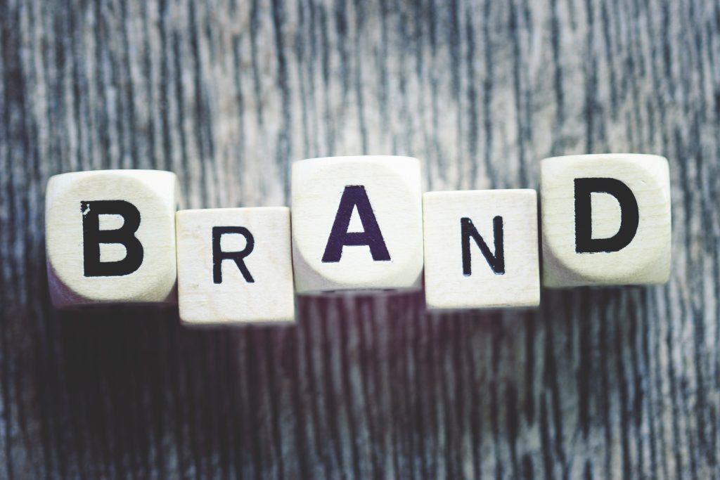 Brand written in blocks.