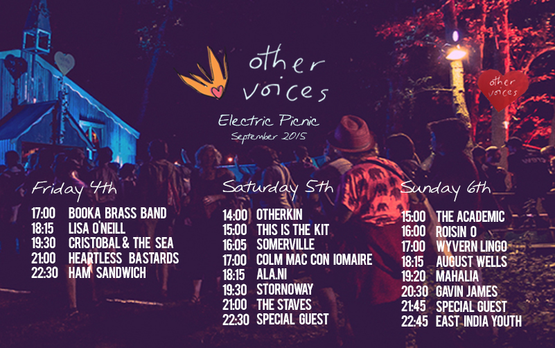 OTHER VOICES ELECTRIC PICNIC LINE UP REVEALED