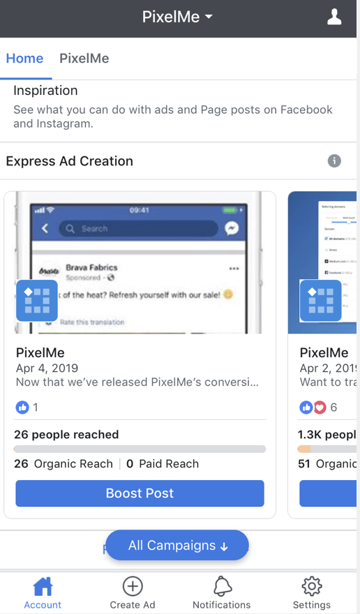 Ads Manager App iOS
