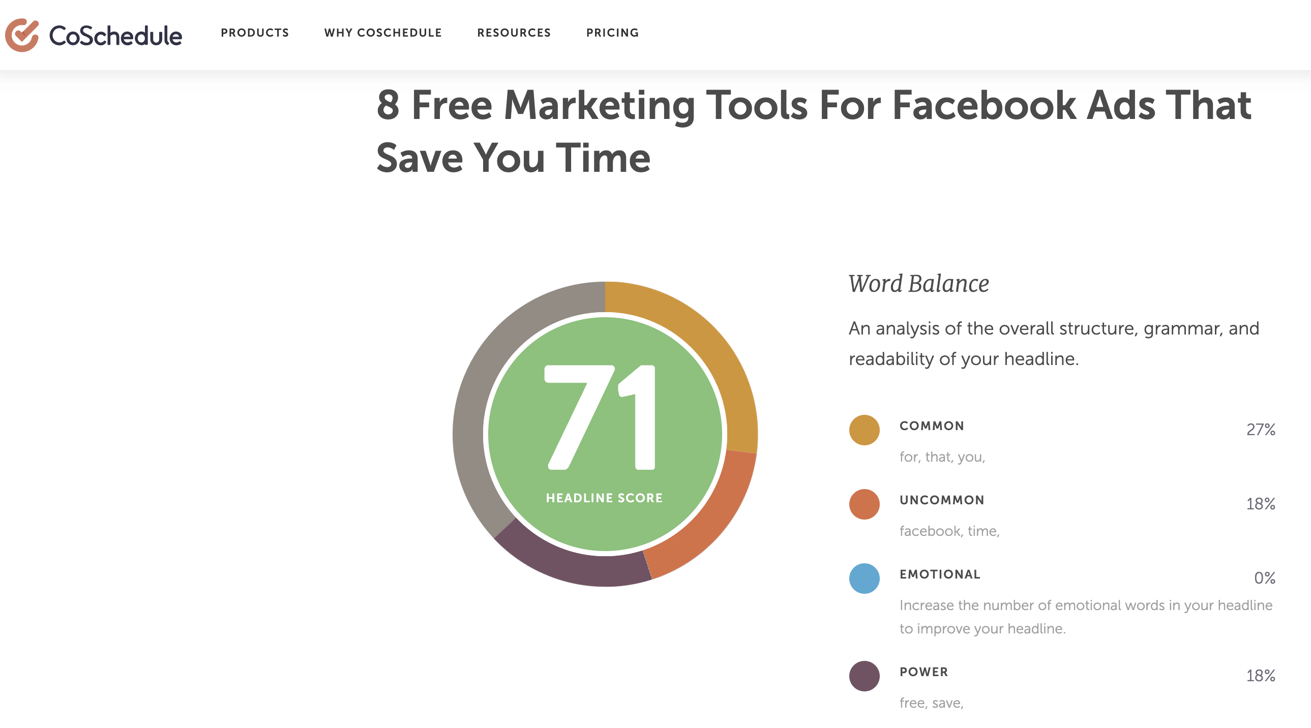CoSchedule Headline Analyzer