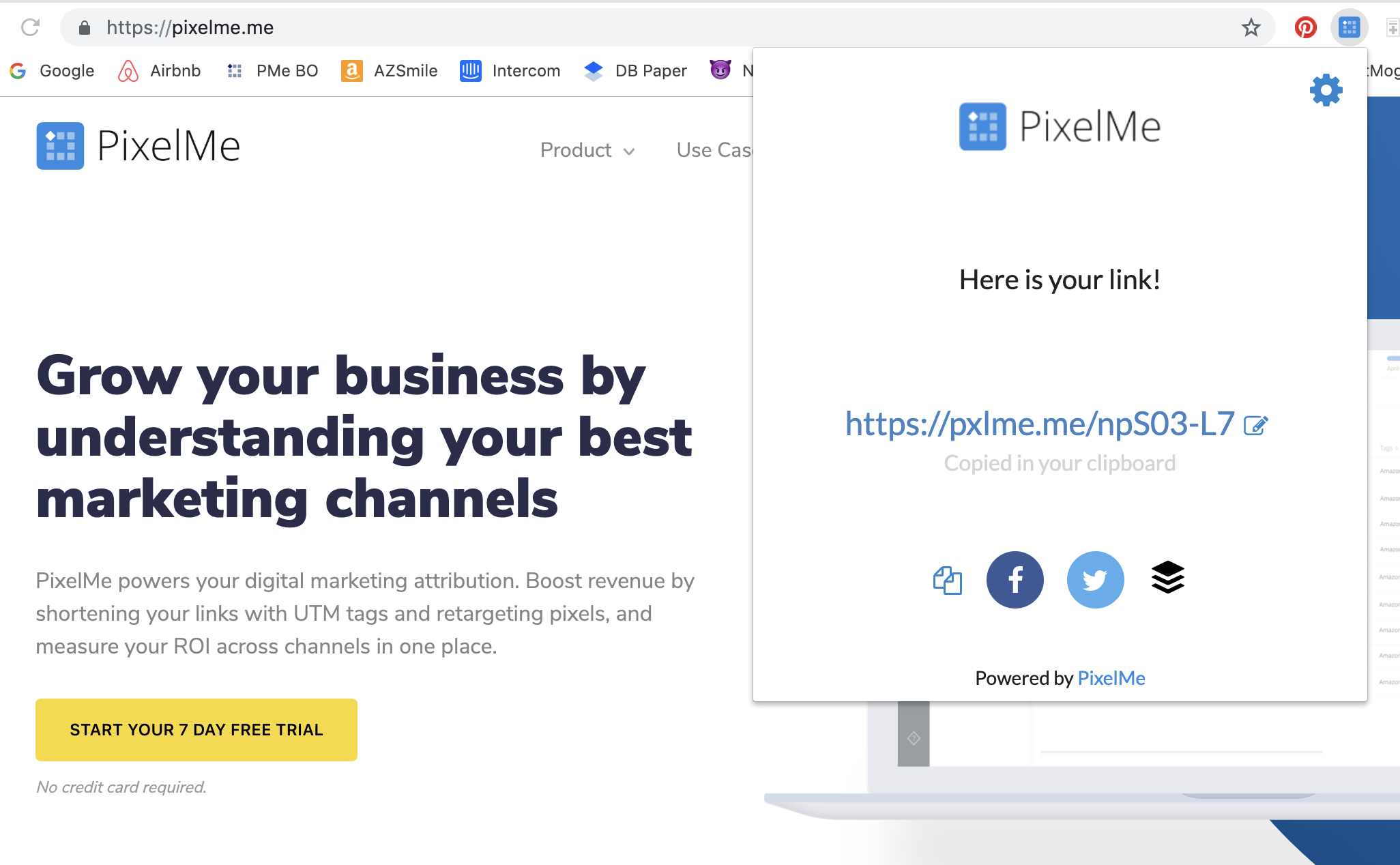 PixelMe URL Shortener