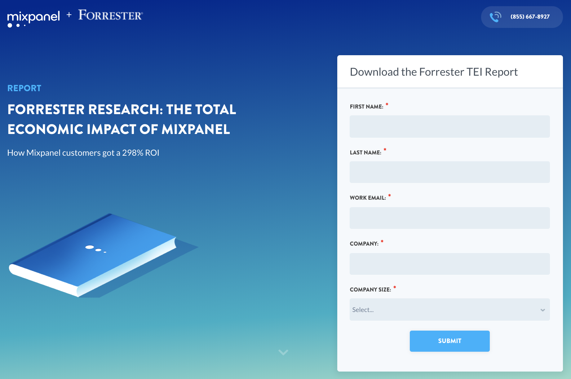 Mixpanel landing