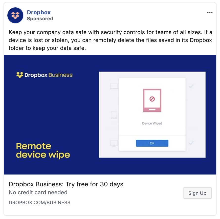 Dropbox ad