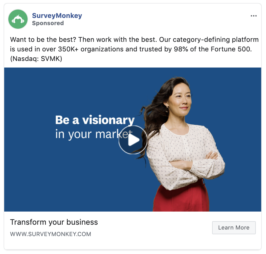 SurveyMonkey ad
