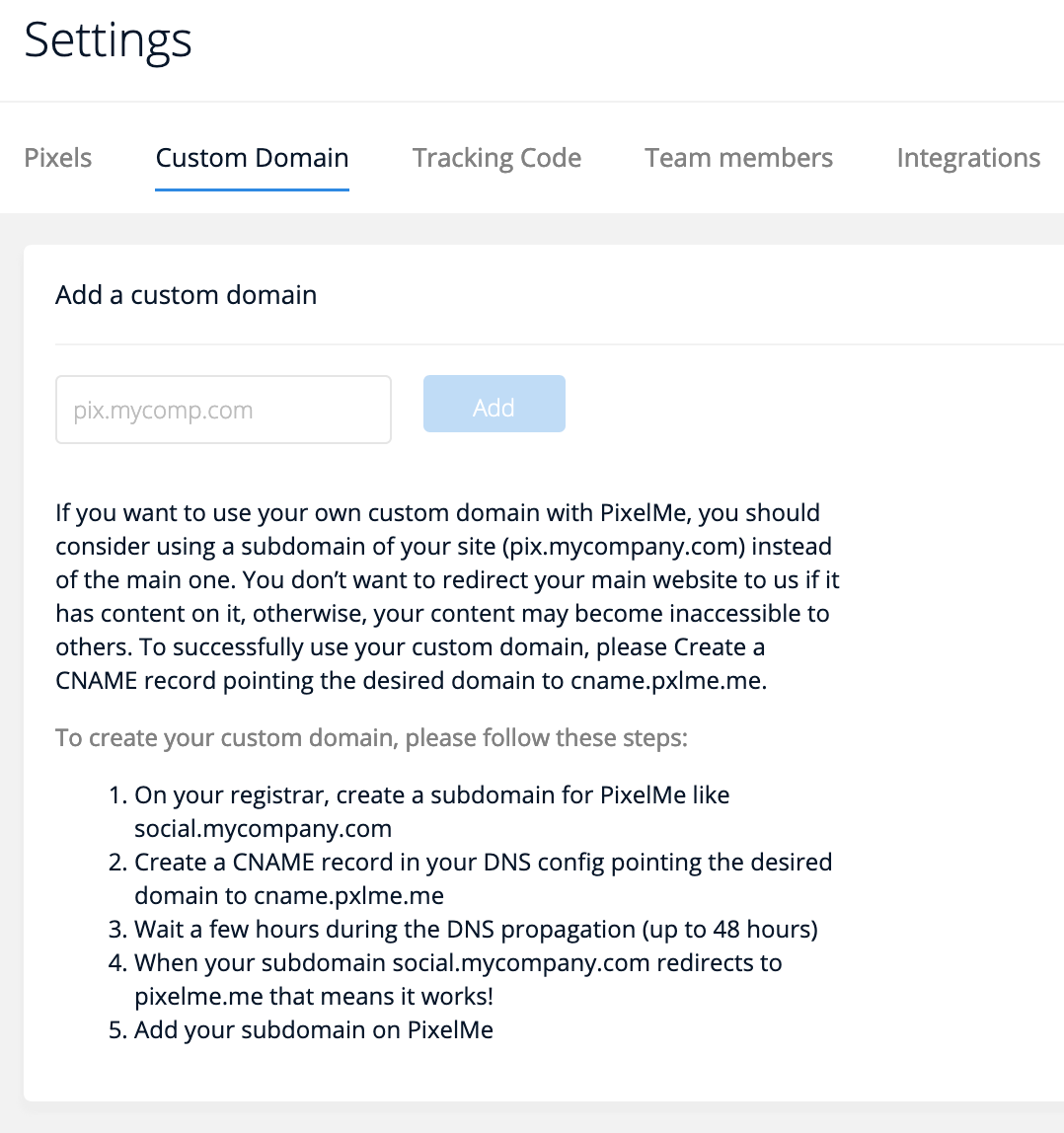 Custom Domains