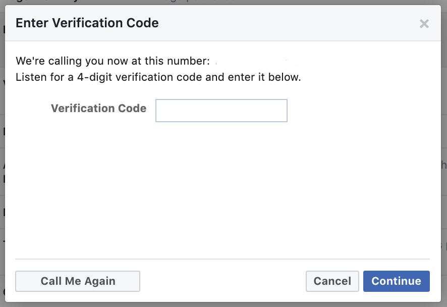 Step 5a: Phone verification code