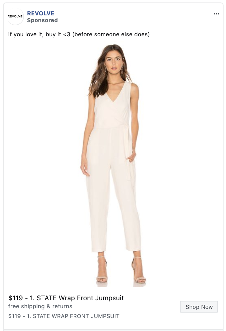Revolve retargeting ad