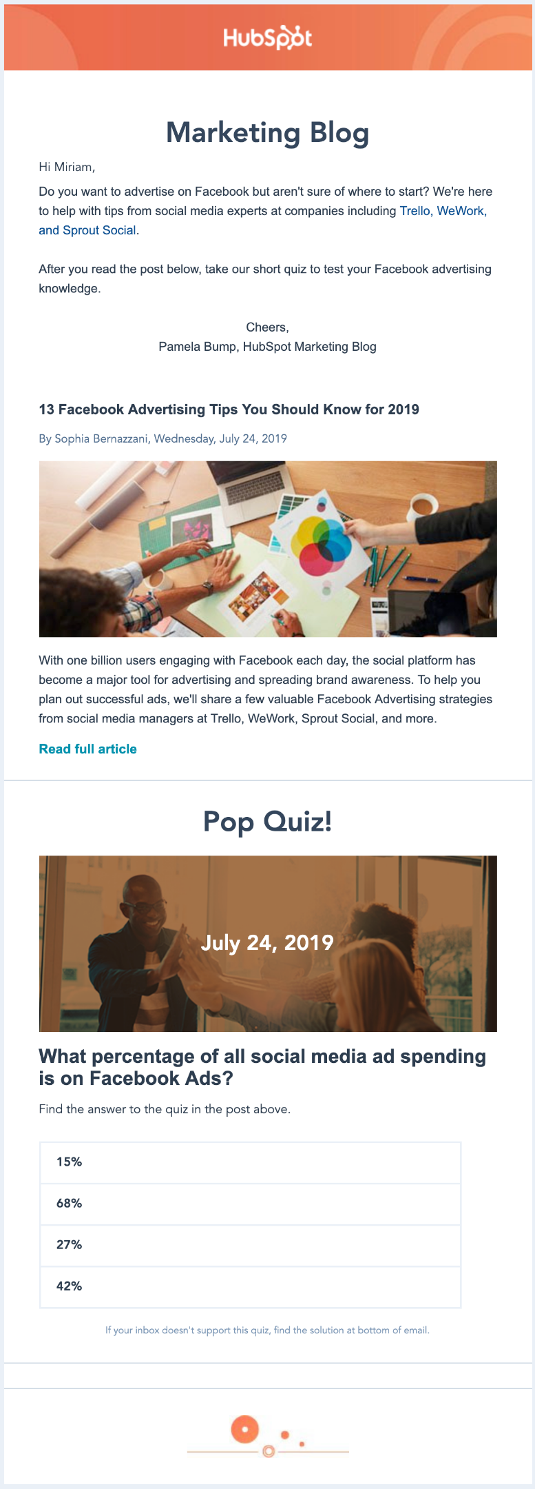 HubSpot email