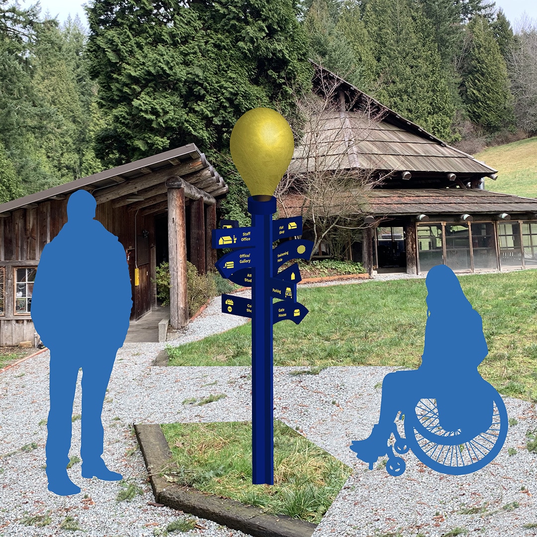 Pilchuck Glass School Wayfinding System