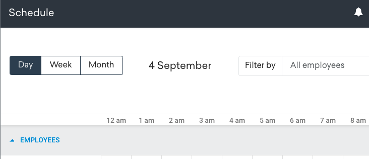 the visual shows how to create a schedule in Timeero