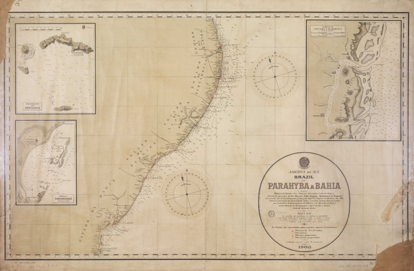 América do Sul (Brazil): Parahyba a Bahia