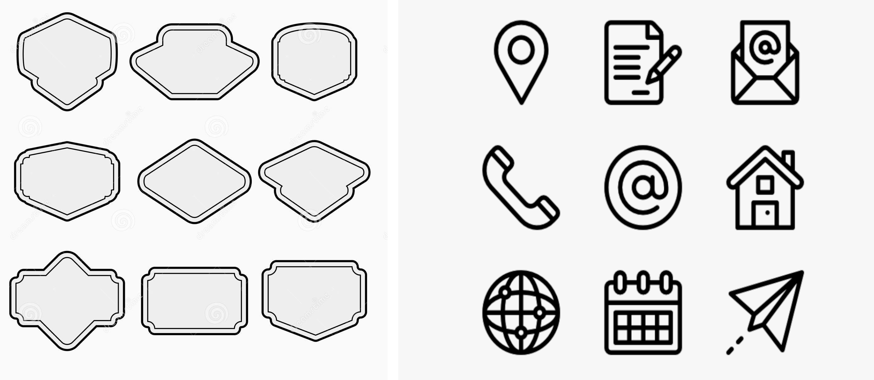 The difference between digital badge shapes and digital badge icons.