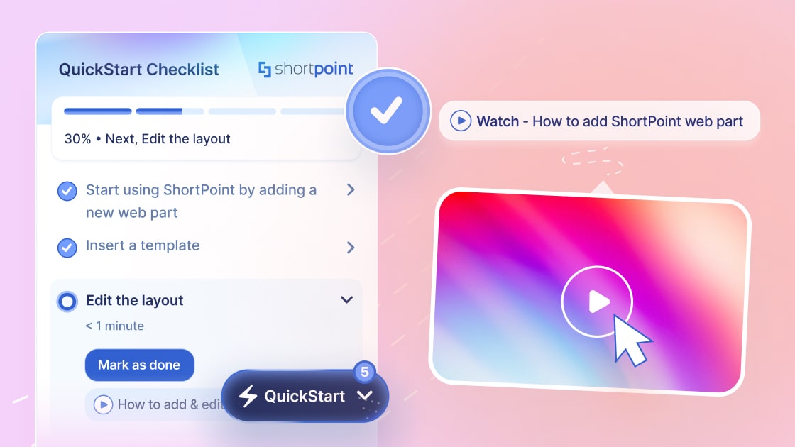 ShortPoint Onboarding Checklist: Built to Guide New Users