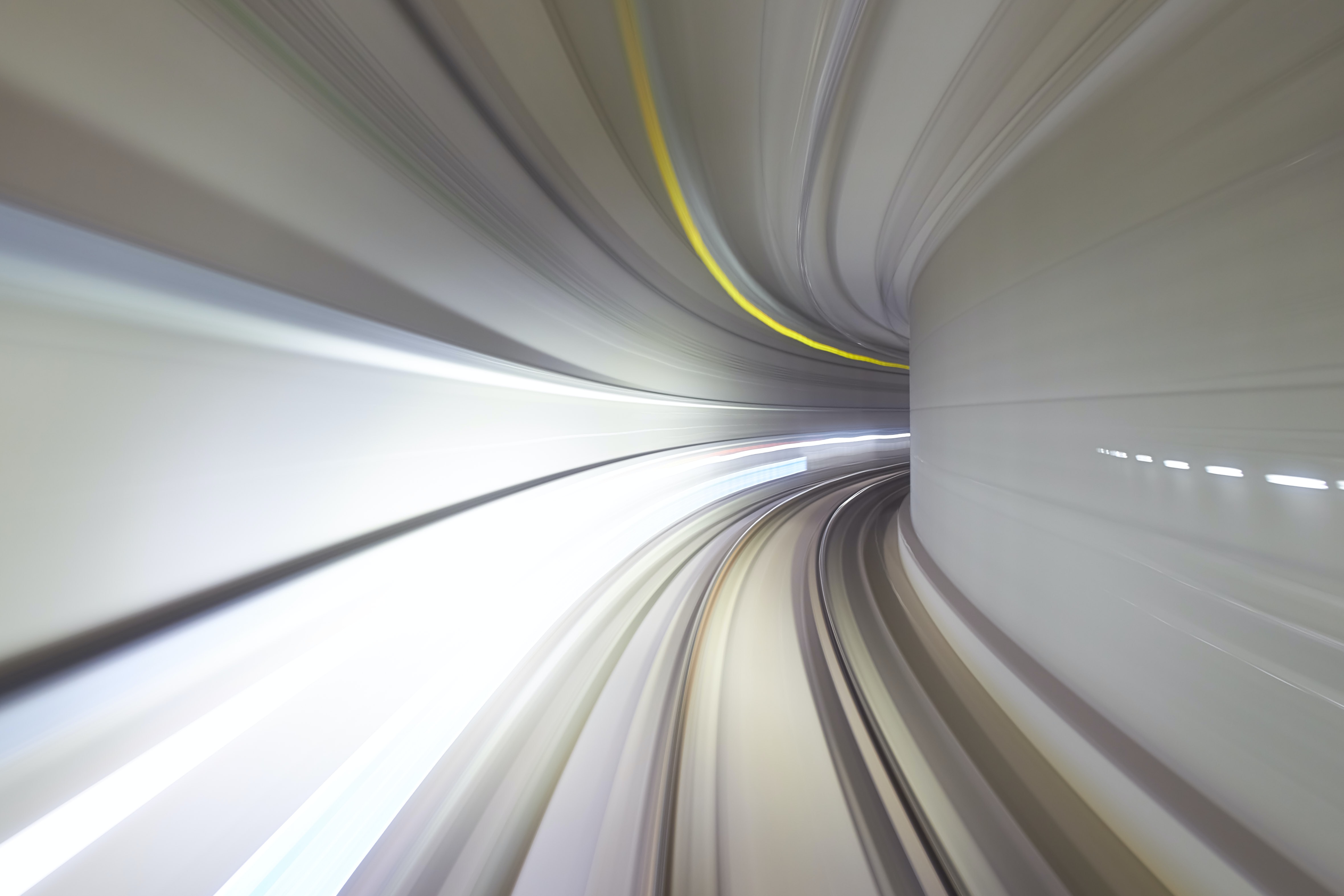 An abstractimage of speed, a POV of going quickly through a tunnel