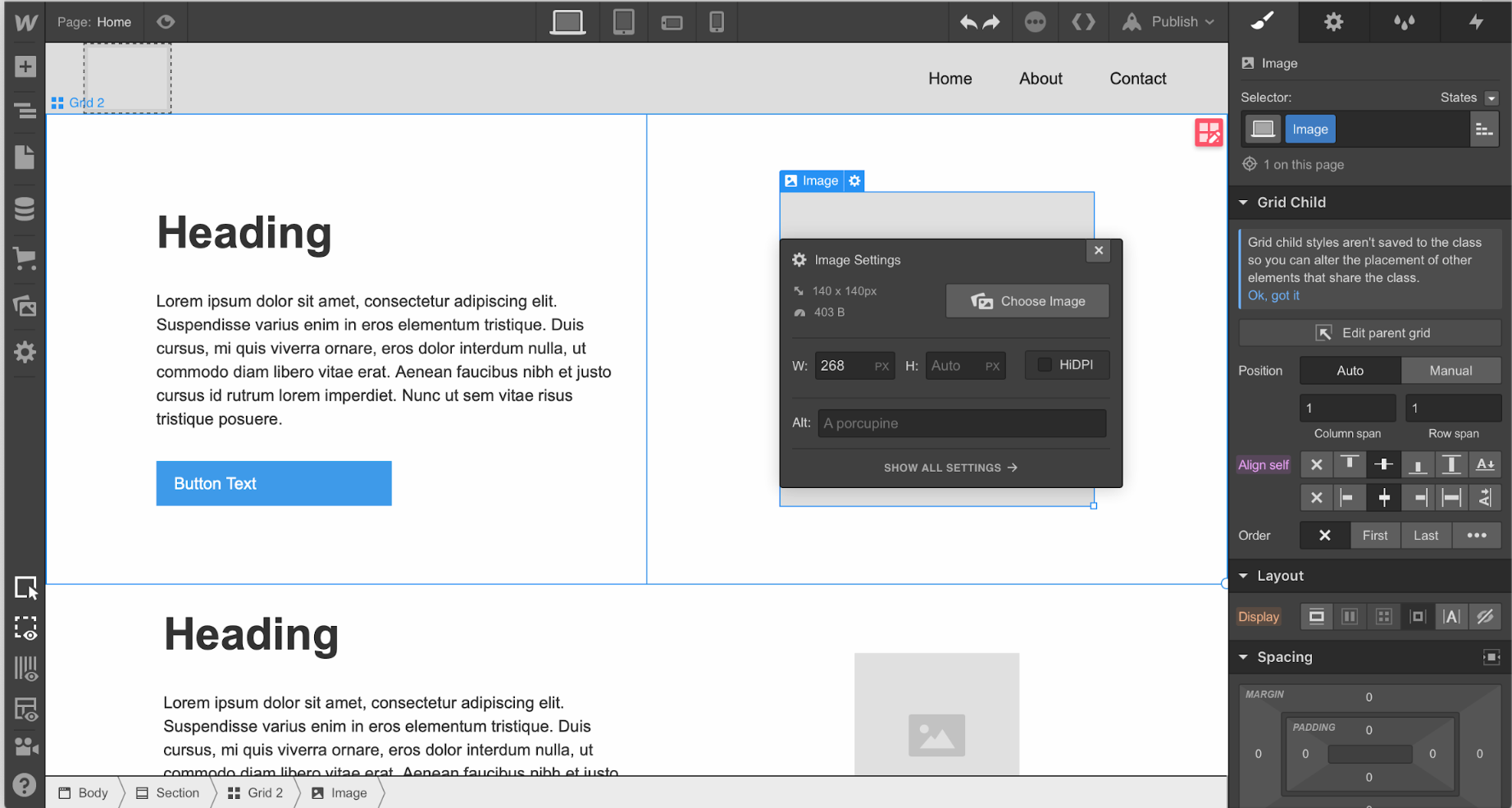 designing a website with Webflow, a No Code web development tool