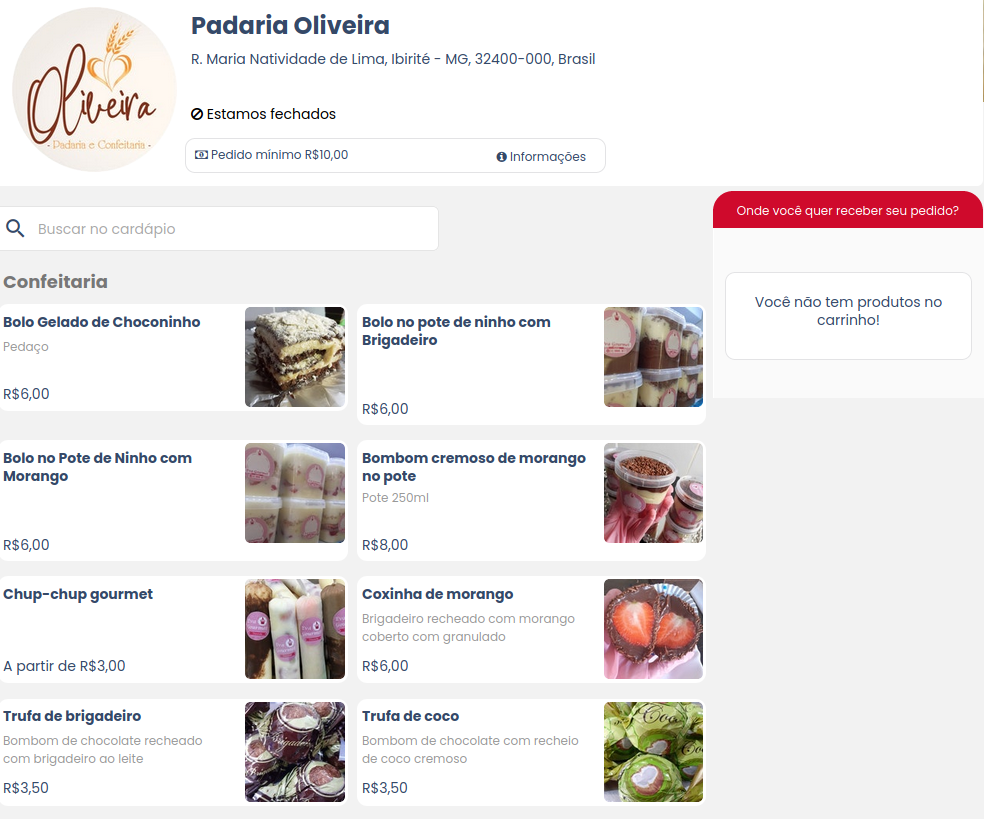 Nóz Delivery, food delivery website built with Bubble