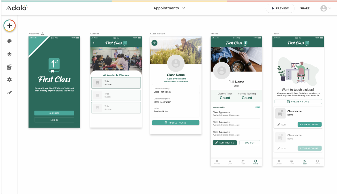 Examples of what apps can be built with Adalo
