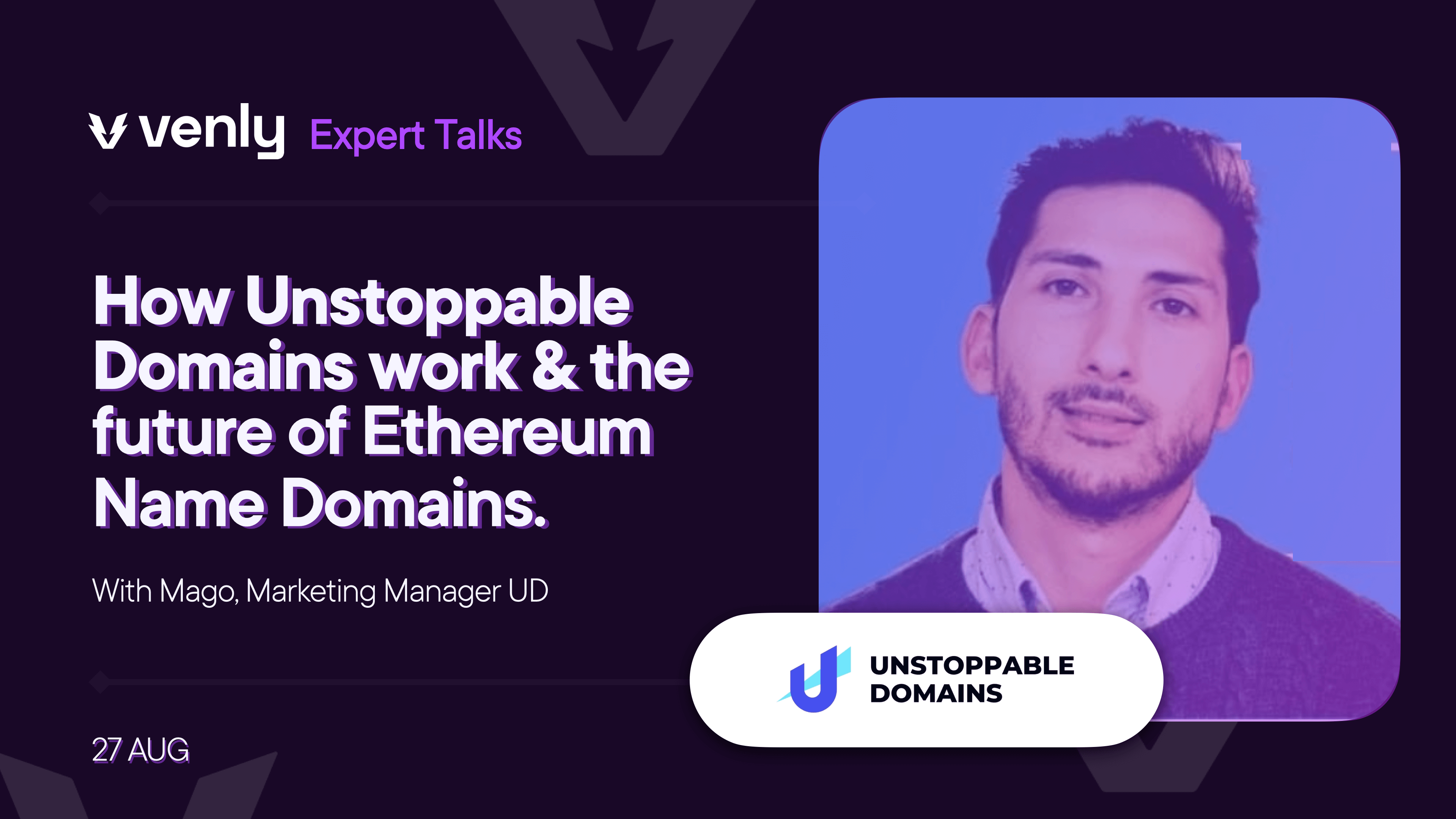 Venly Venly Expert Talks The Future Of Ens Ethereum Name Services With Unstoppable Domains
