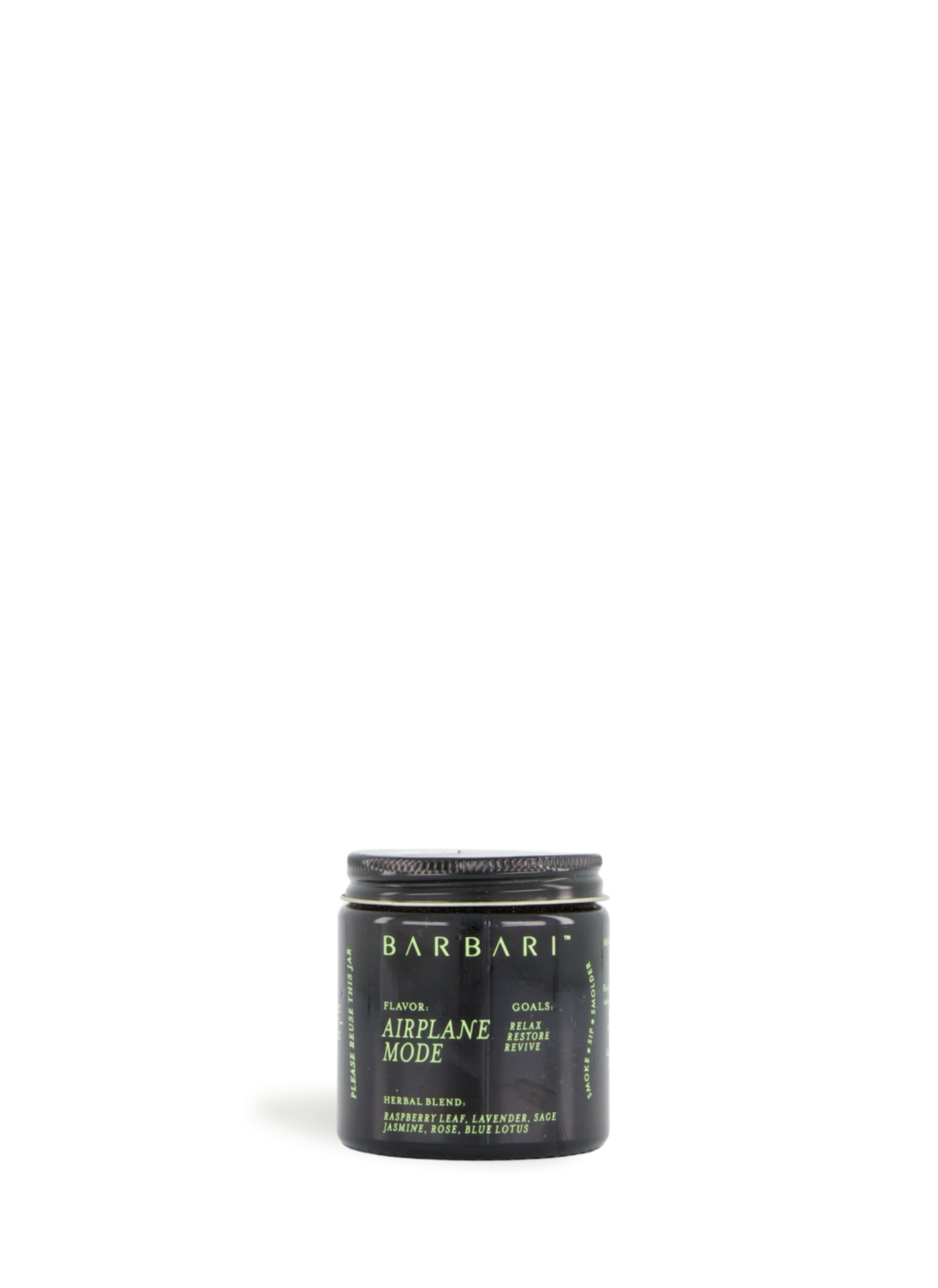 The perfect relaxing blend to transition into your evening ritual. Airplane Mode Herbal Blend by Barbari uses blue lotus, rose petals, and lavender made from 100% organic, food-grade herbs locally sourced in Portland, Oregon. Experience the distraction-free calmness achieved in the air while you're still on land.