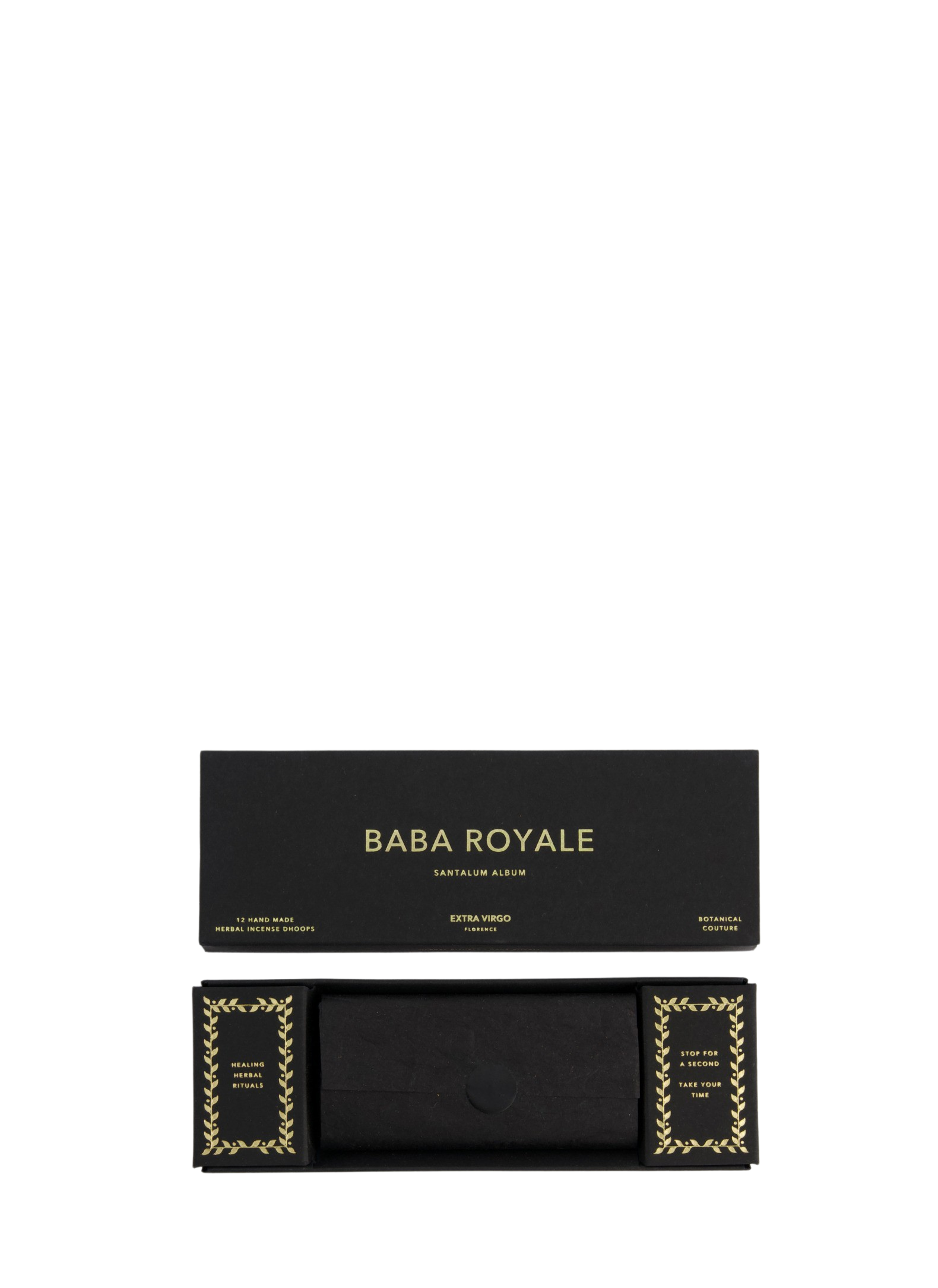 Originating in the tropical forests of India and South East Asia, true Sandalwood is a sacred and rare treasure. Believing sandalwood holds the power of the divine, Hindis and Sufis use it to build shines and sacred rituals burning. This ethically sourced sandalwood incense, Baba Royal Dhoop by Extra Virgo, is sustainably made by a woman's community in India. The superior quality resinous incense has enveloping notes of spices and dark wood.