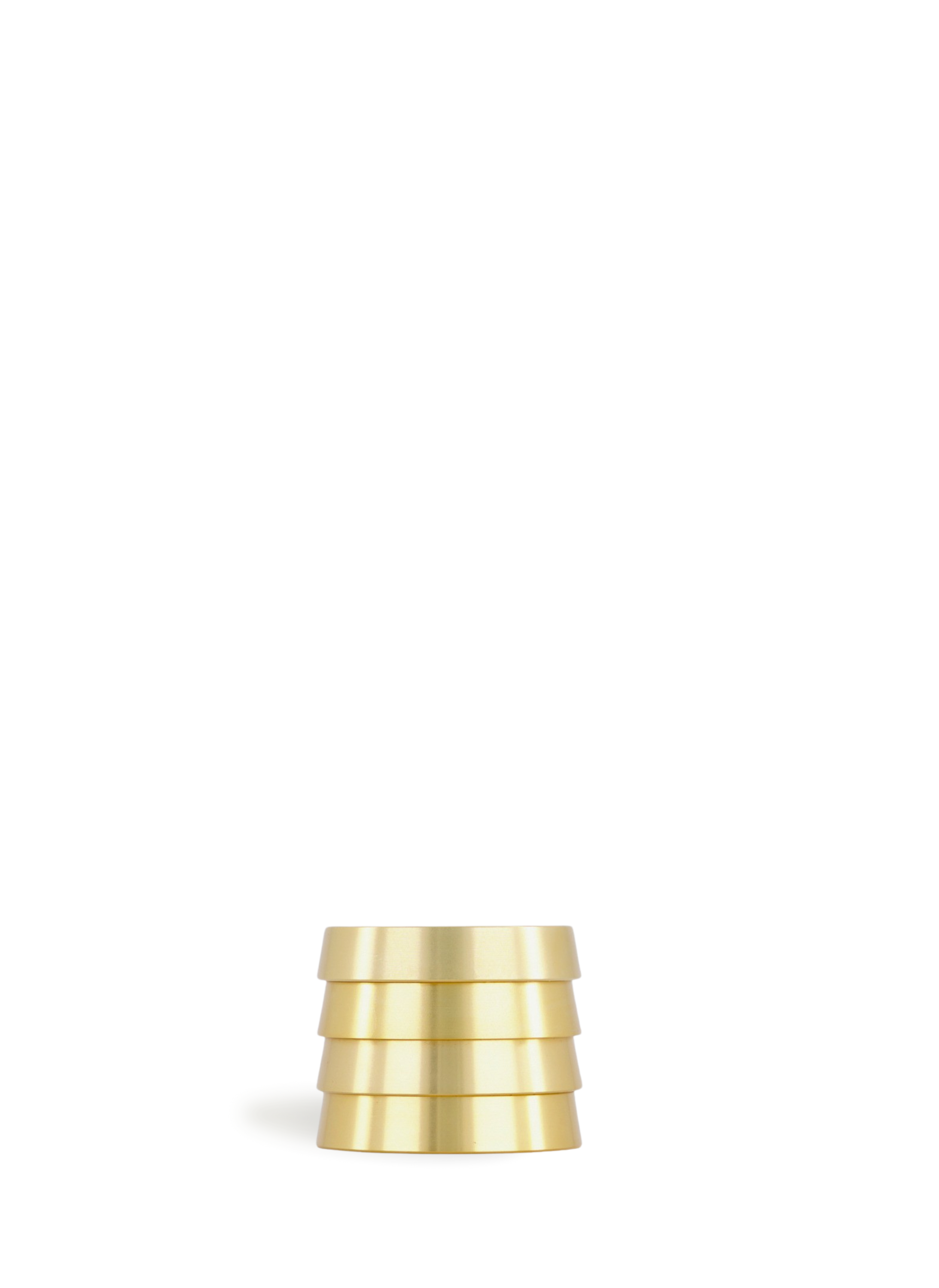 The Signature Grinder by Sackville is a 4-Tiered wonder. Beautifully designed with Soft Brushed Gold Brass, it features a bowl and mesh screen for kief collection and sharp diamond-sharp teeth for the perfect sacred plant consistency. The magnetic enclosure ensures nothing will fly away during the process.