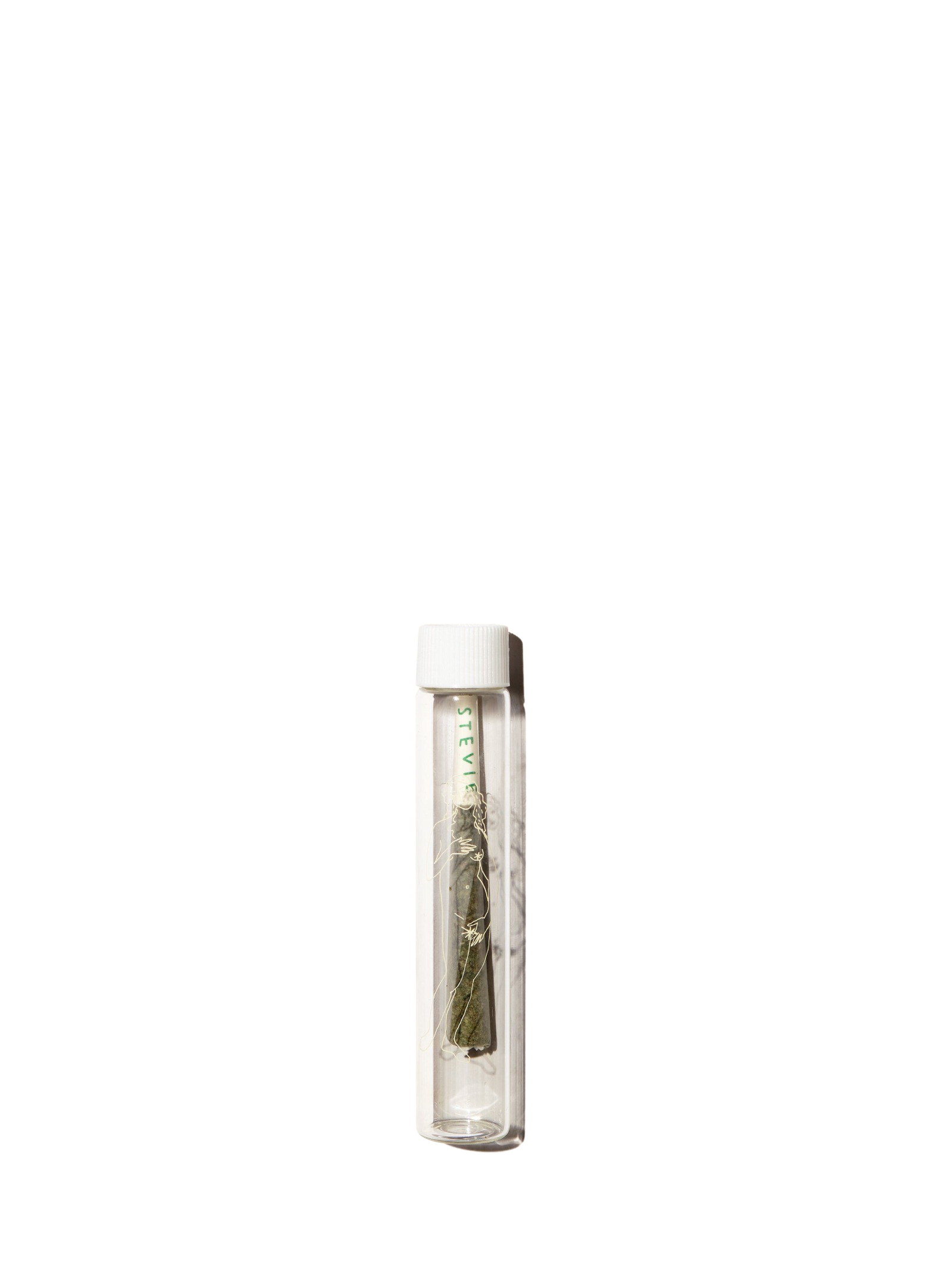 A single gram of pre-rolled hemp, Stevie's goddess incense stick is perfect to bring to your next outting. The beautiful glass casing holds one perfectly rolled Goddess Stick. The raw materials are from the Sour Space Candy variety and come from Hudson hemp, a sustainable and regenerative farm from female founders in New York. Fashion influencer and creative, Courtney Trop of Always Judging and founder of Stevie made this one for the gods as well.