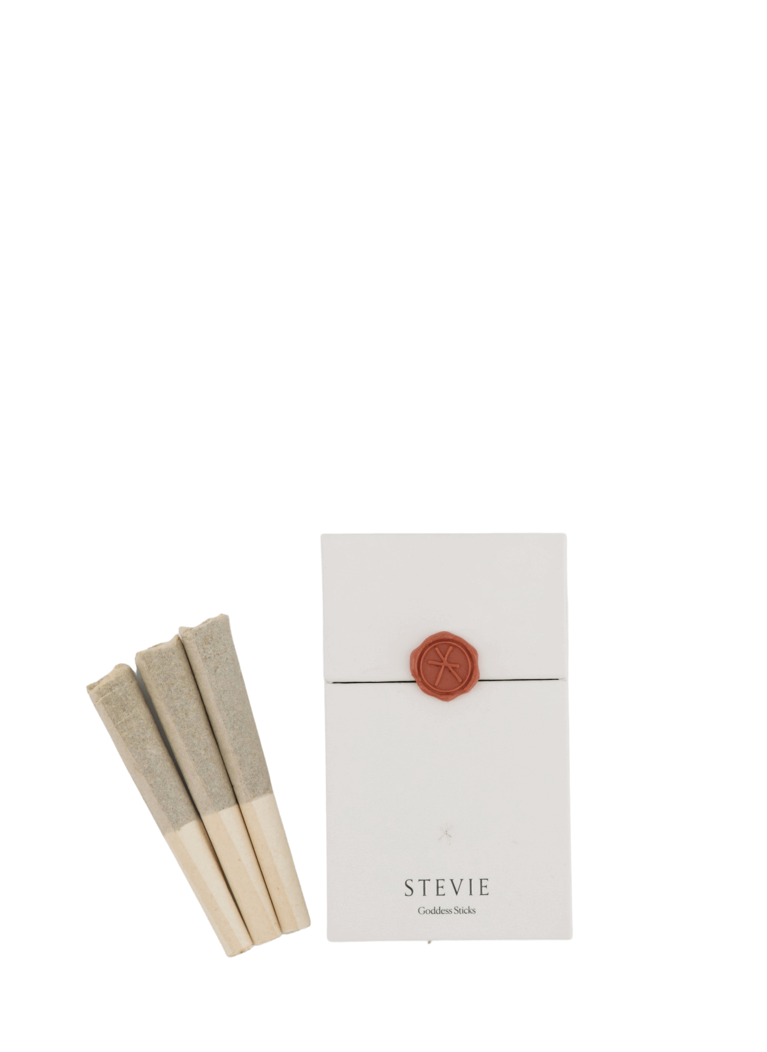 Featuring 5 perfect pre-rolled incense sticks, the Stevie Goddess sticks are the pack you'll never want to leave home without. A true indulgence after a long day, the back features a total of 3.5 grams with 5 sticks of the perfect size for your personal consumption. These sticks create a calming and soothed environment. The raw materials are from the Sour Space Candy variety and come from Hudson hemp, a sustainable and regenerative farm from female founders in New York. Fashion influencer and creative, Courtney Trop of Always Judging and founder of Stevie designed one of the cutest packagings we've seen. Not just for Goddesses, Gods will surely love these incense sticks as well.